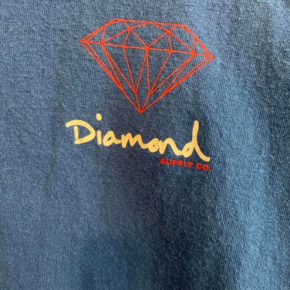 Diamond-supply-co Men's Blue and Navy T-shirt